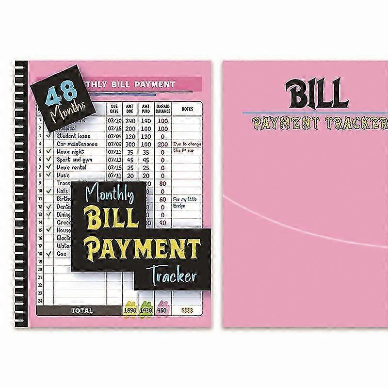 Monthly Bill Payment Checklist Notebook, Bill Tracker Notebook Monthly Financial Budgeting Management Book, The 4-Year Guide for Families & Money Mana