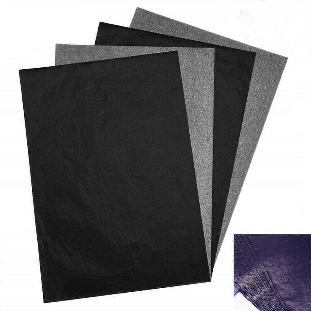 A4 Carbon Paper Pack of 100 Sheets for Tracing Transfer Paper on Wood, Paper, Canvas, and Other Art Surfaces Black