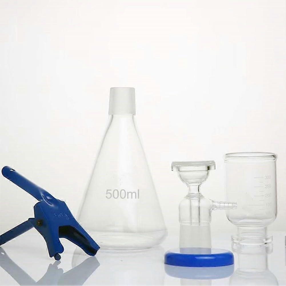 Robust Glass Vacuum Filter Bottle 500 mL For Laboratory Filtration Vacuum System Compatible Clear Glassware