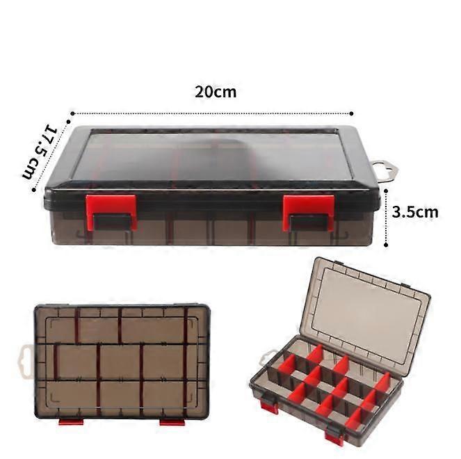 Adjustable Fishing Tackle Box Lure Waterproof Compartments Hook Storage Case