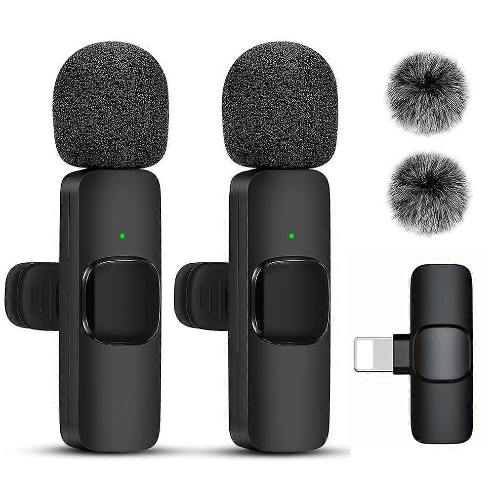 Wireless Lavalier Microphone Video Audio Recording Mic for IOS Device