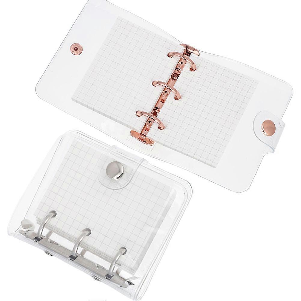 Plastic Loose-Leaf Pages Loose-Leaf Diy Notepad For Teachers Rose Gold 10.5X8.5CM Daily Use 2 Sets