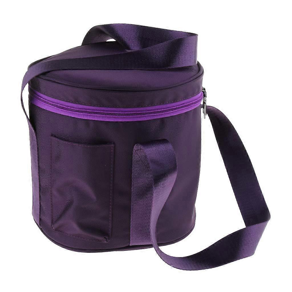 814 pouces bol chantant sac de transport, coton rembourré bol chantant sac à dos, imperméable à l’eau, violet, 8 pouces