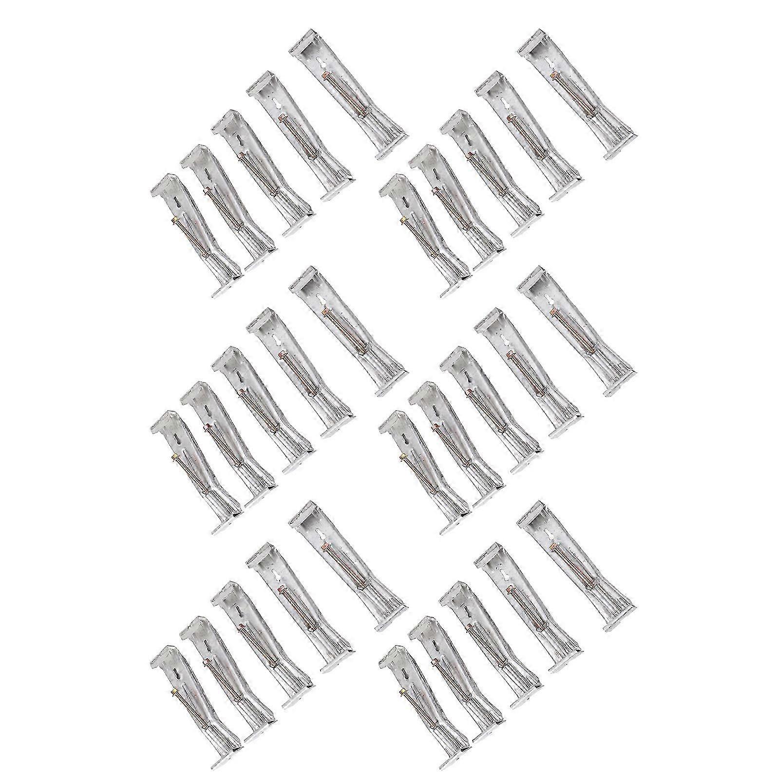30pcs Quick Screw Gutter Hangers - Professional Aluminum 5-Inch Hidden Bracket Hooks for Sagging Rain Gutters with Pre-assembled Screws
