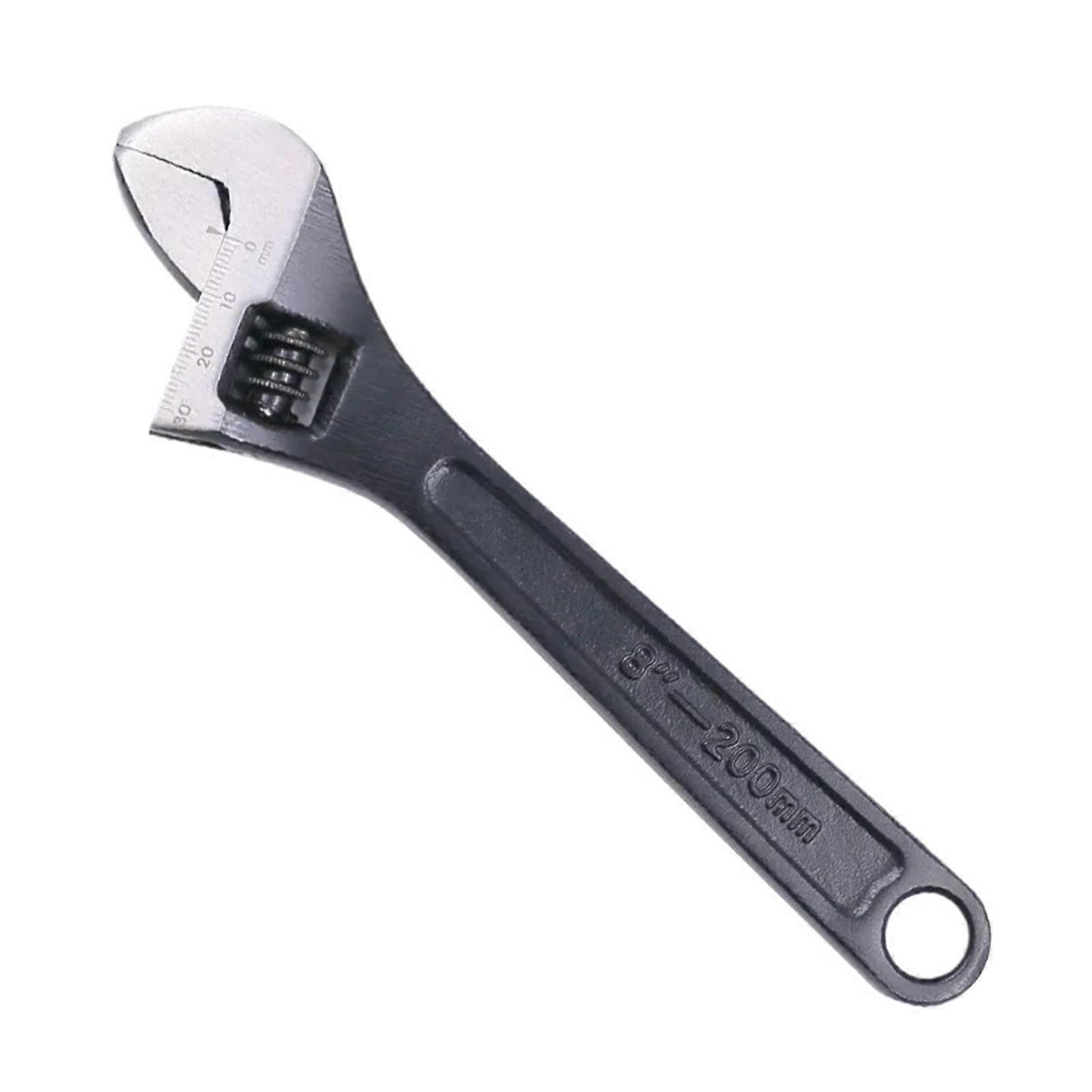 Adjustable Wrench 8 Inch High Carbon Steel Tool 200mm Multi-Size 2.5-15 Inch Black Open End Wrench