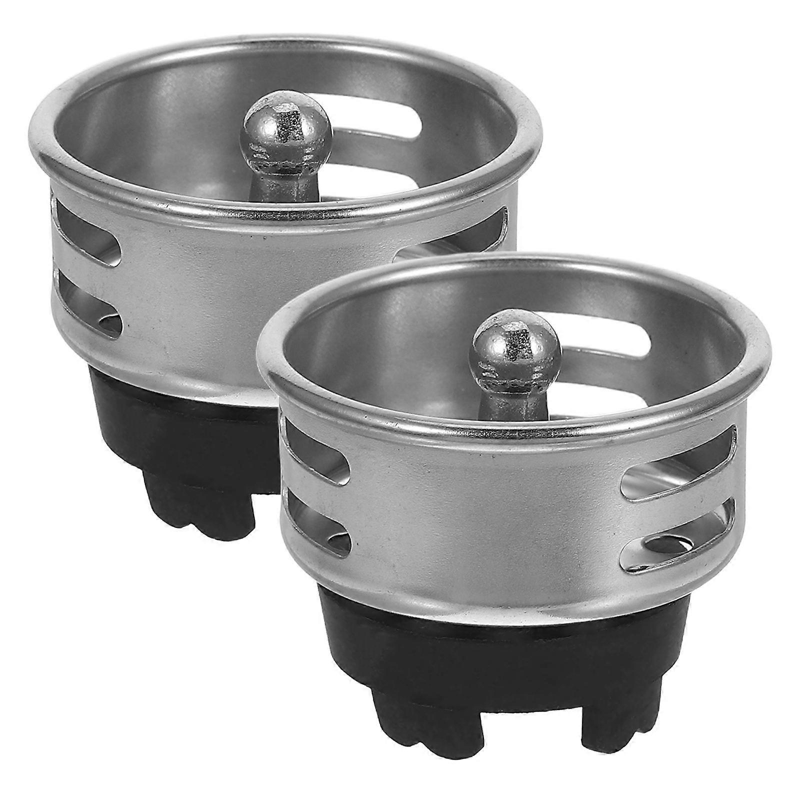 Sink Drain Strainer Basket Anti-Clogging For Home Users Precision Filtration 2Pack