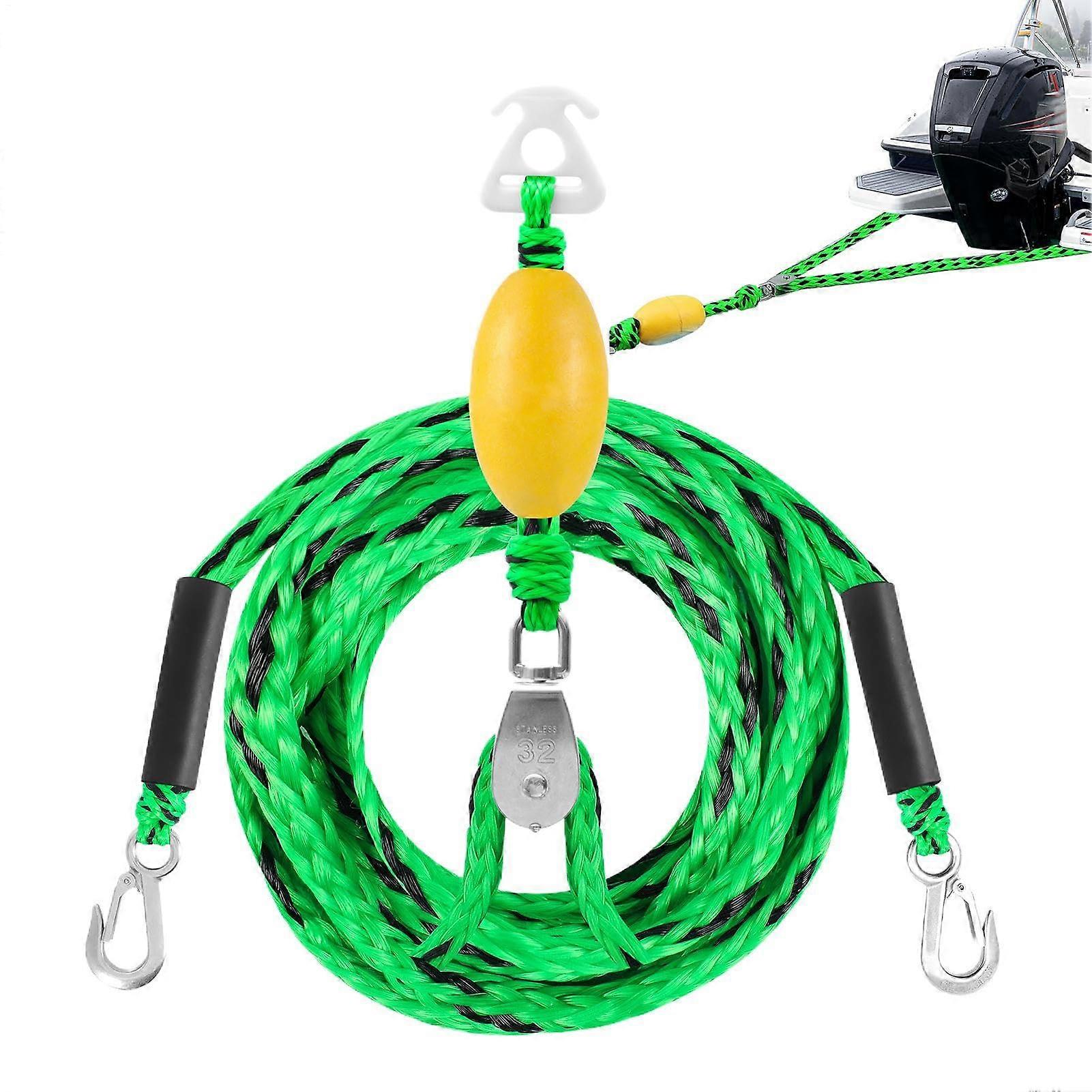Robust tube tow strap with quick release Highstrength water sports tow connector Green