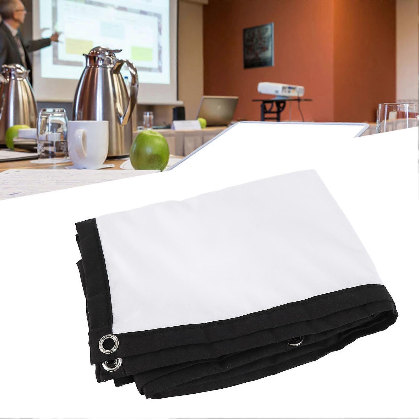 Projector Screen 100 Inch HD Wrinkle Resistant Foldable Portable Projection Screen Cloth with Hook for Home Office 