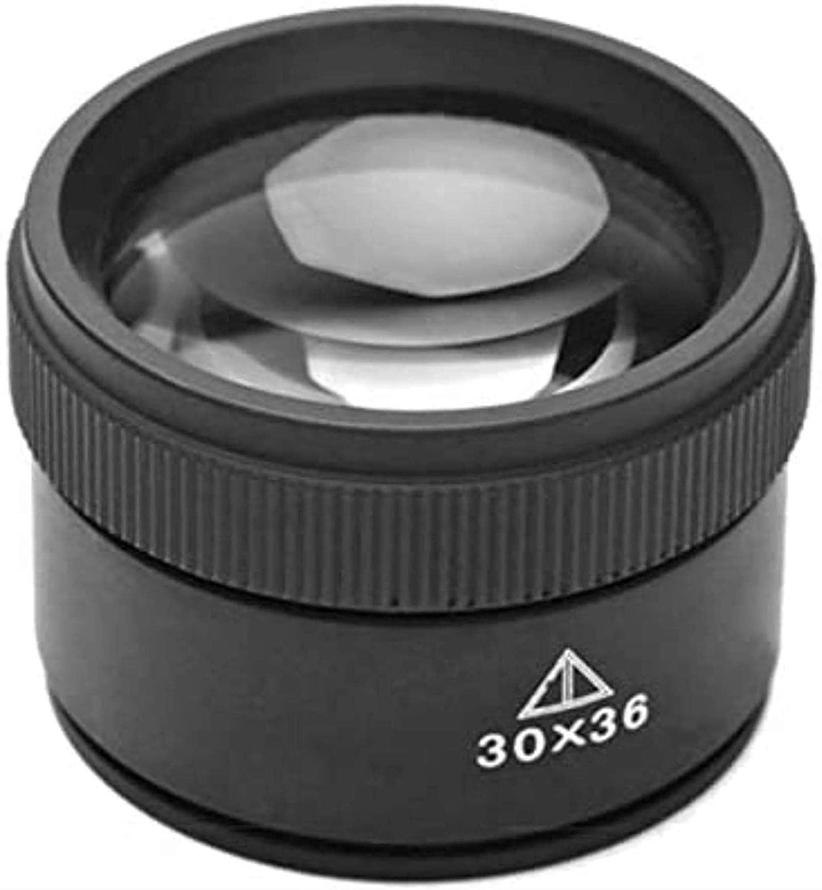Lupe, 30x monocular optical glass lens, resolution, portable mini magnifier, jewelers watch, 43 x 43 x 30 mm, 30x36mm