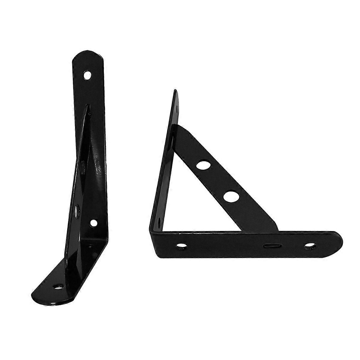 Wall Shelf Bracket Heavy Duty Shelf Bracket Metal Brackets 2Pack Black