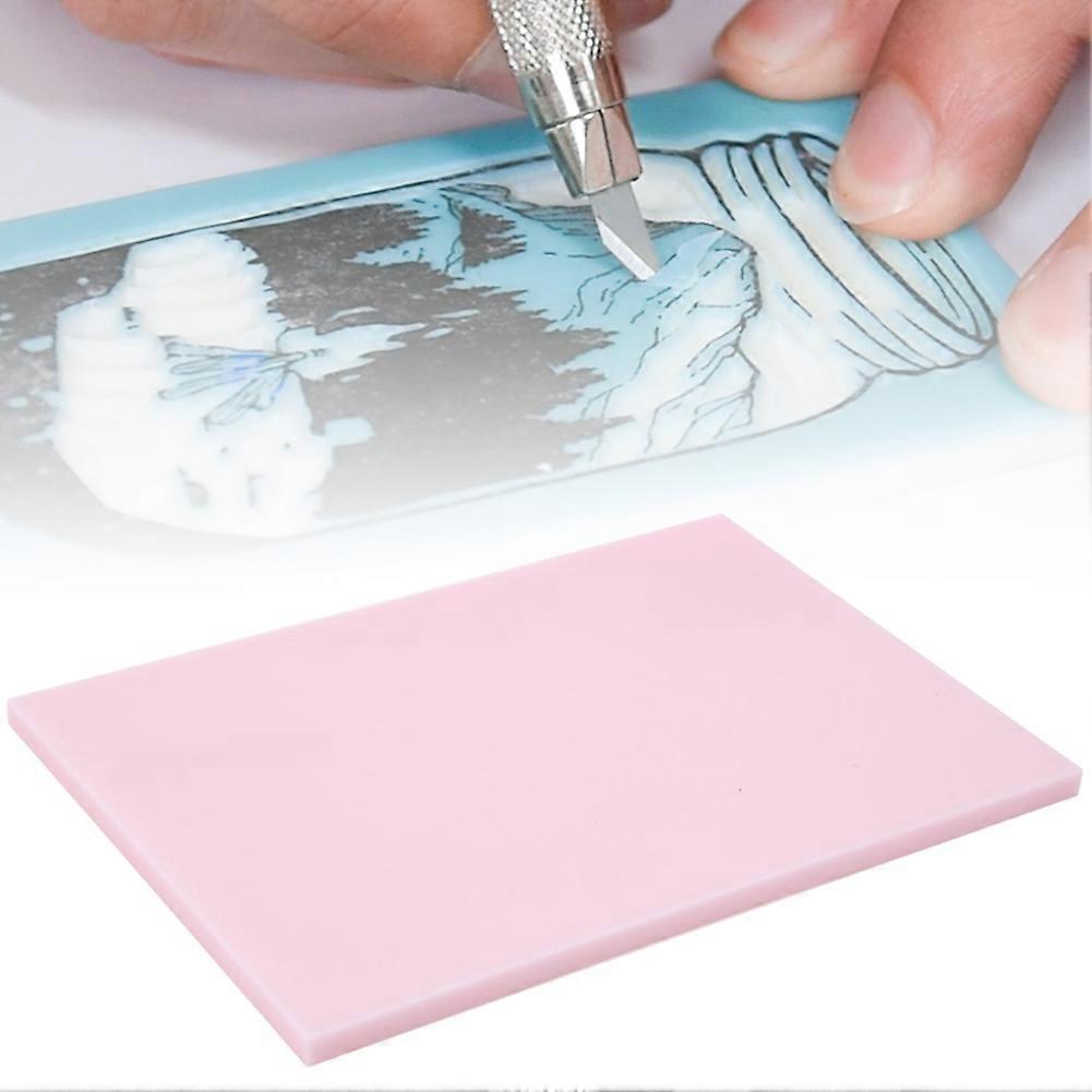 Jelly Rubber Stamp Thin Carving Block for DIY Handmade Rubber StampsPink