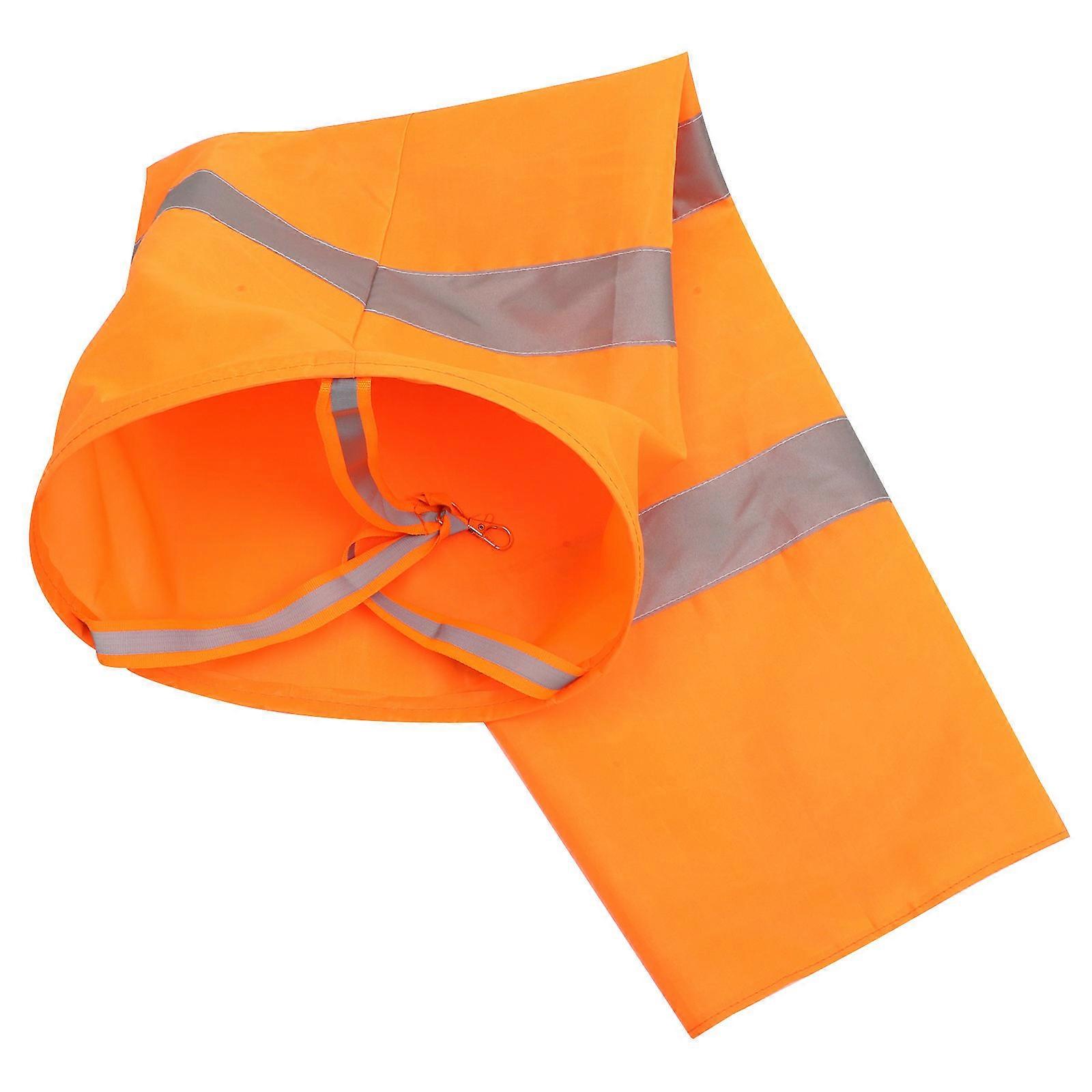 Reflective Windsock for Outdoor Use with Oxford Cloth Material and Fluorescent Strips 1 Piece Orange