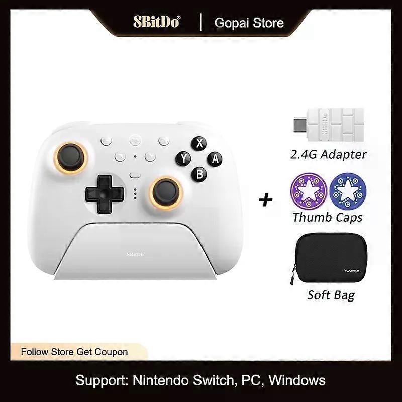 8BitDo Ultimate 2 Bluetooth Controller for Nintendo Switch / Switch 2,PC,Windows TMR Joysticks with Charging Dock