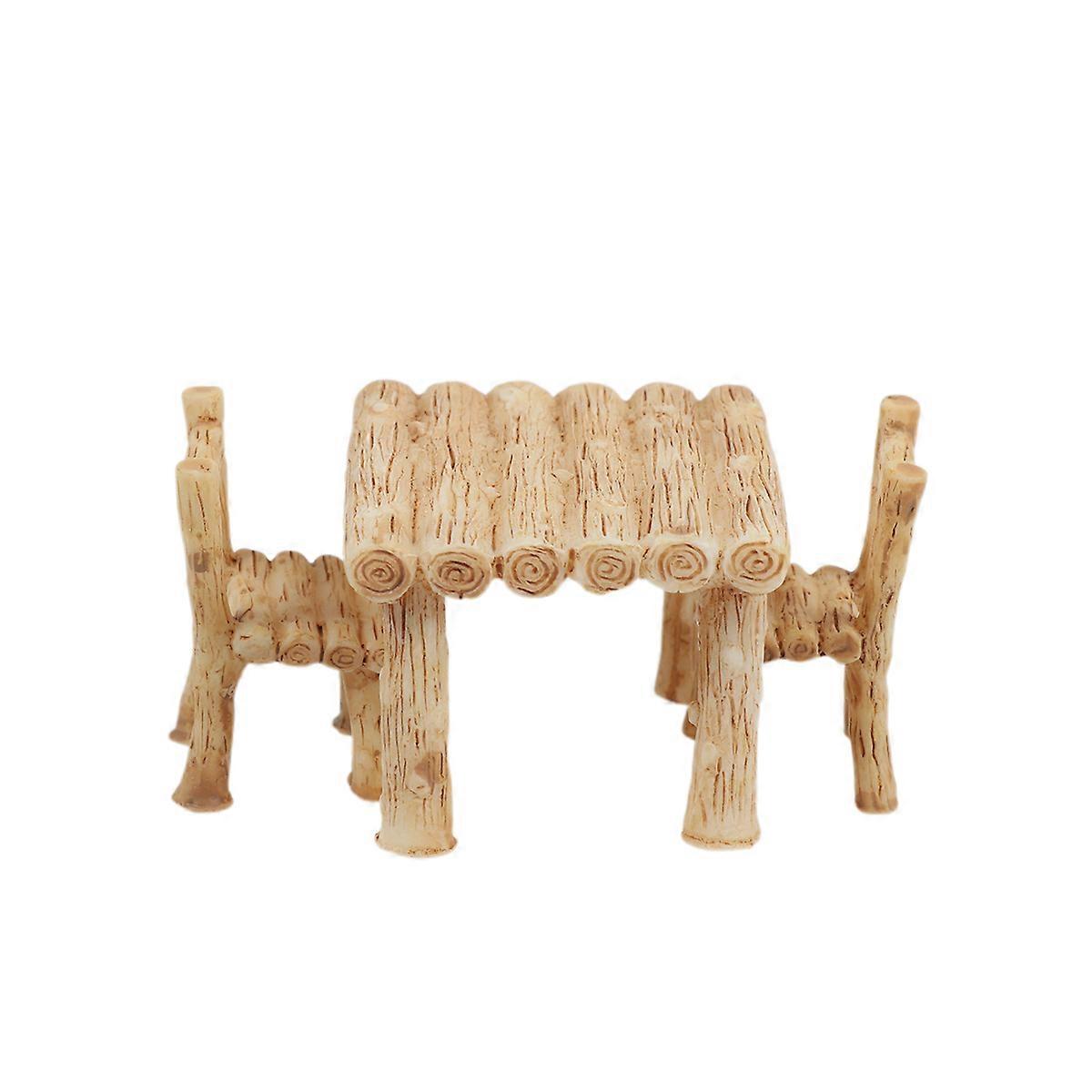 Miniature Garden Ornaments Kit Hand Painted Resin Craft Miniatures for Decoration Khaki 1 Set