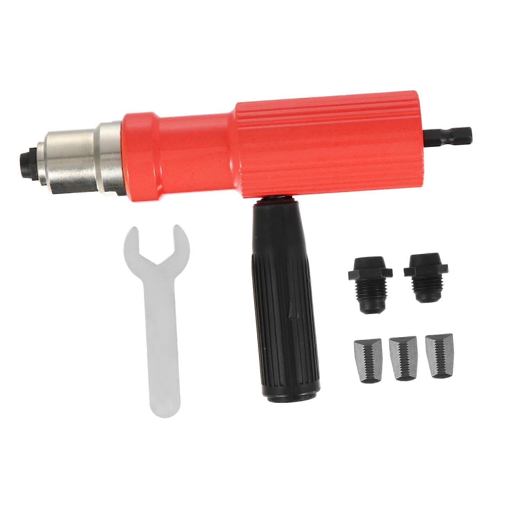 Rivet Gun Cordless Riveting Tool Set Hand Tool Set for Rivet Insert Nuts Drill Adapter