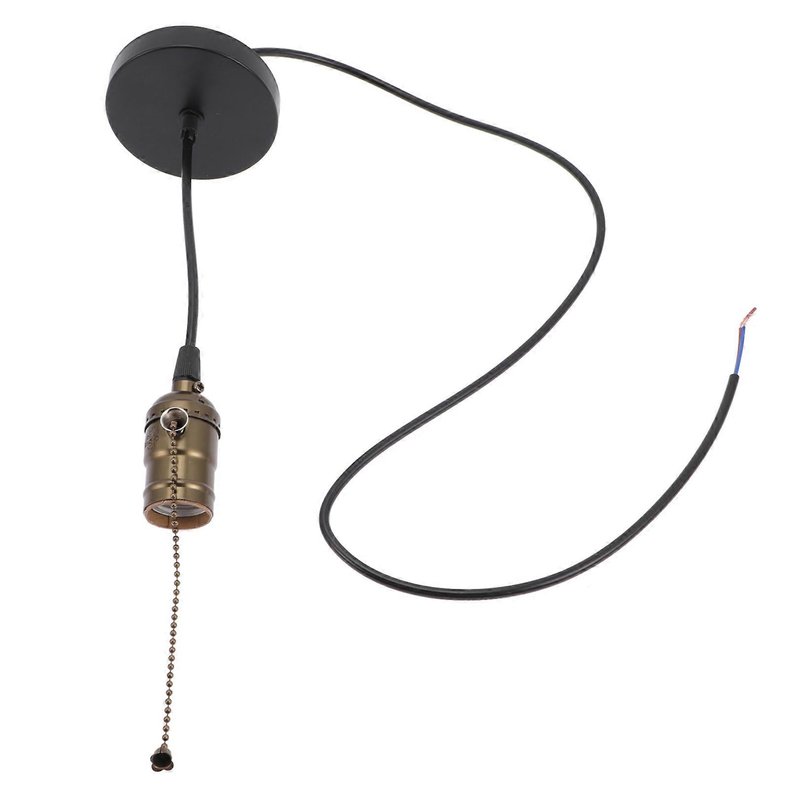 Light Adapter Antique Bronze Pendant Lamp Holder Creating Warm Atmosphere 100x3.5cm 1Set