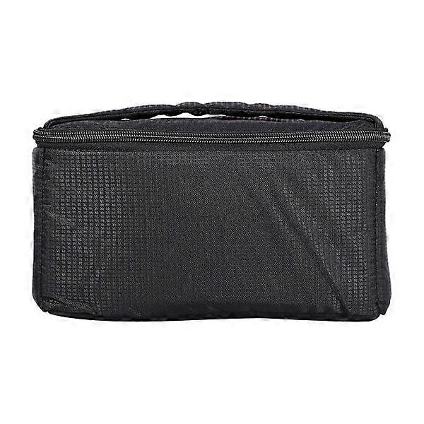 Portable Overlapping Zipper Padded Bag Pouch with Carrying Strap BT for DSLR Camera Lens