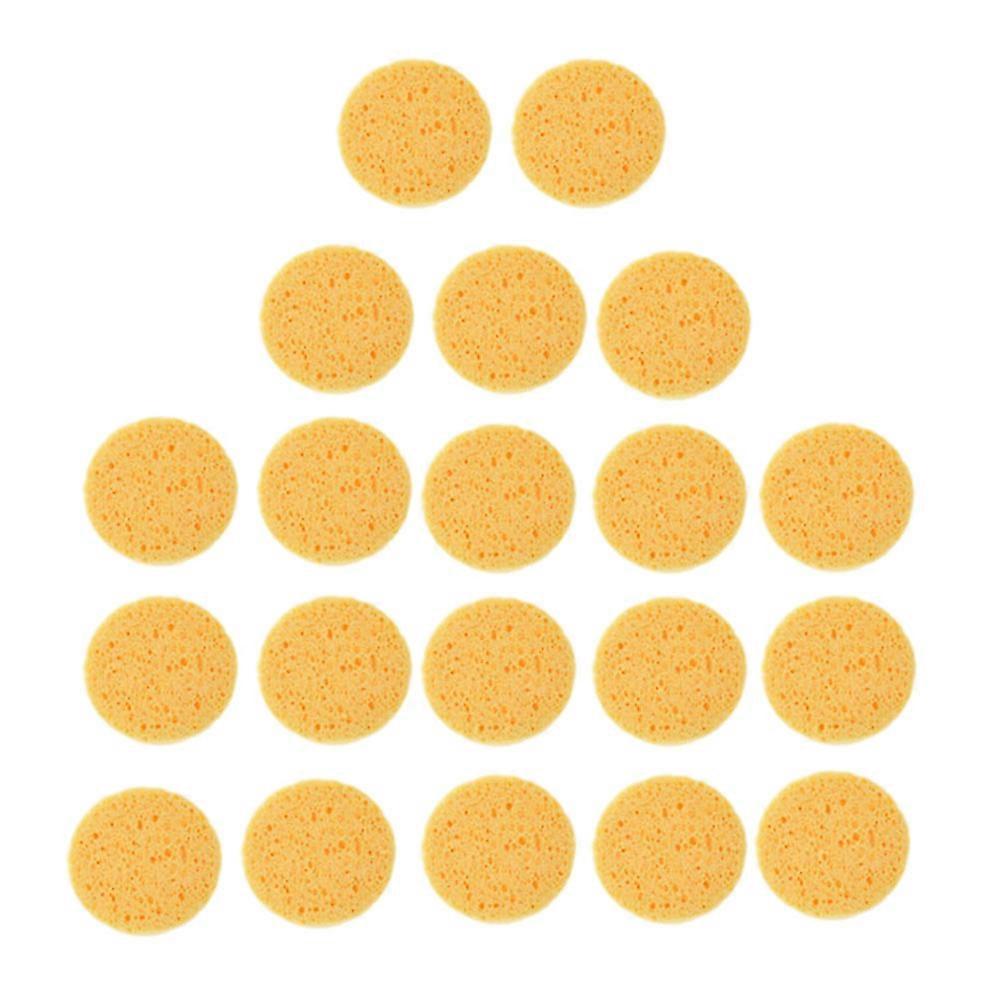 Multipurpose Cosmetics Powder Puff Face Cleaning Applicators Perfect For Home Use Simple Design Yellow 100Pcs