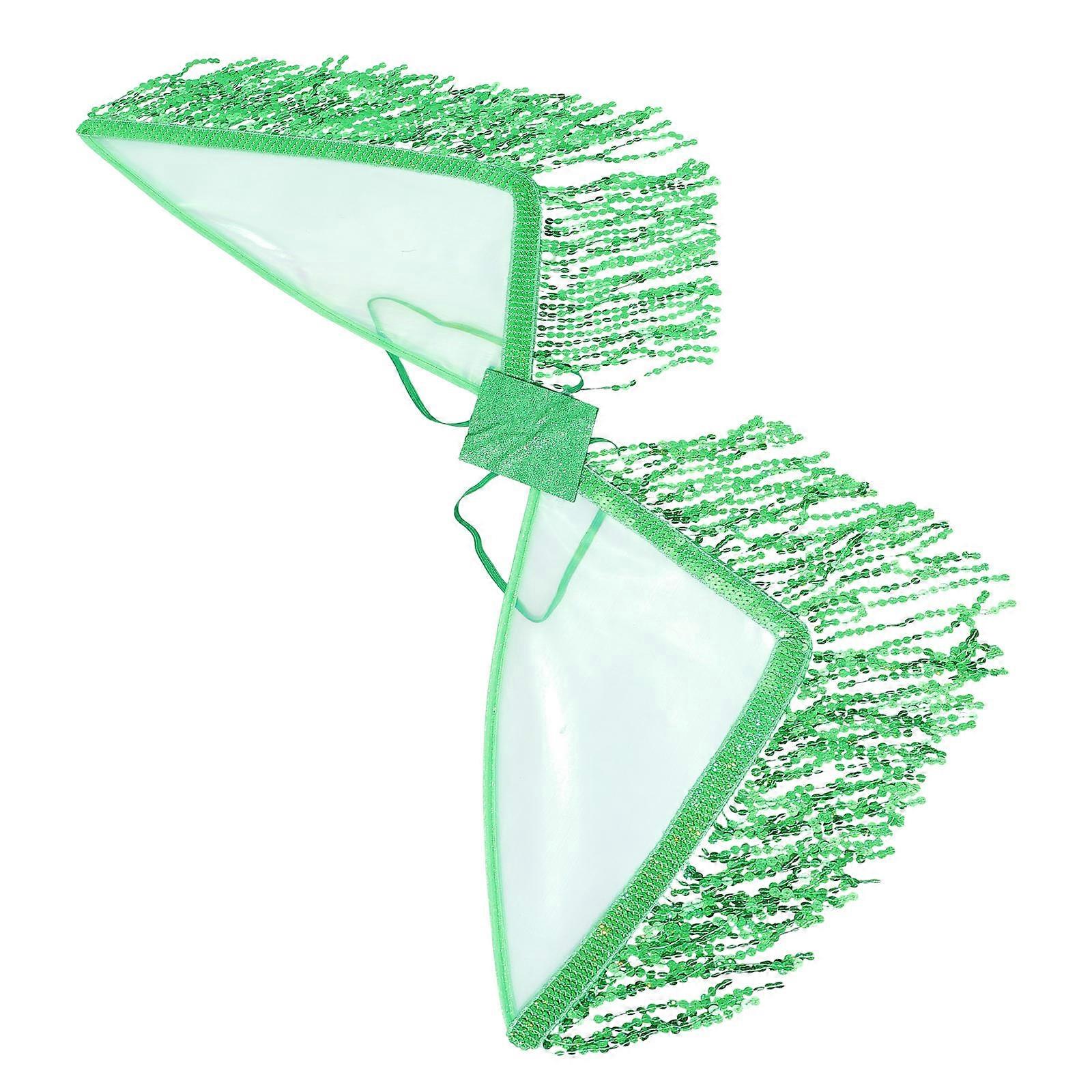 Fairy Wing Tassel Wing Prop Green Color For Cosplay Events Photo Sessions Lightweight And Comfortable 1Set