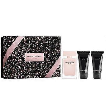 Narciso Rodriguez For Her 50ml Edp Spray + 50ml Body Lotion + 50ml Shower Gel Gift Set