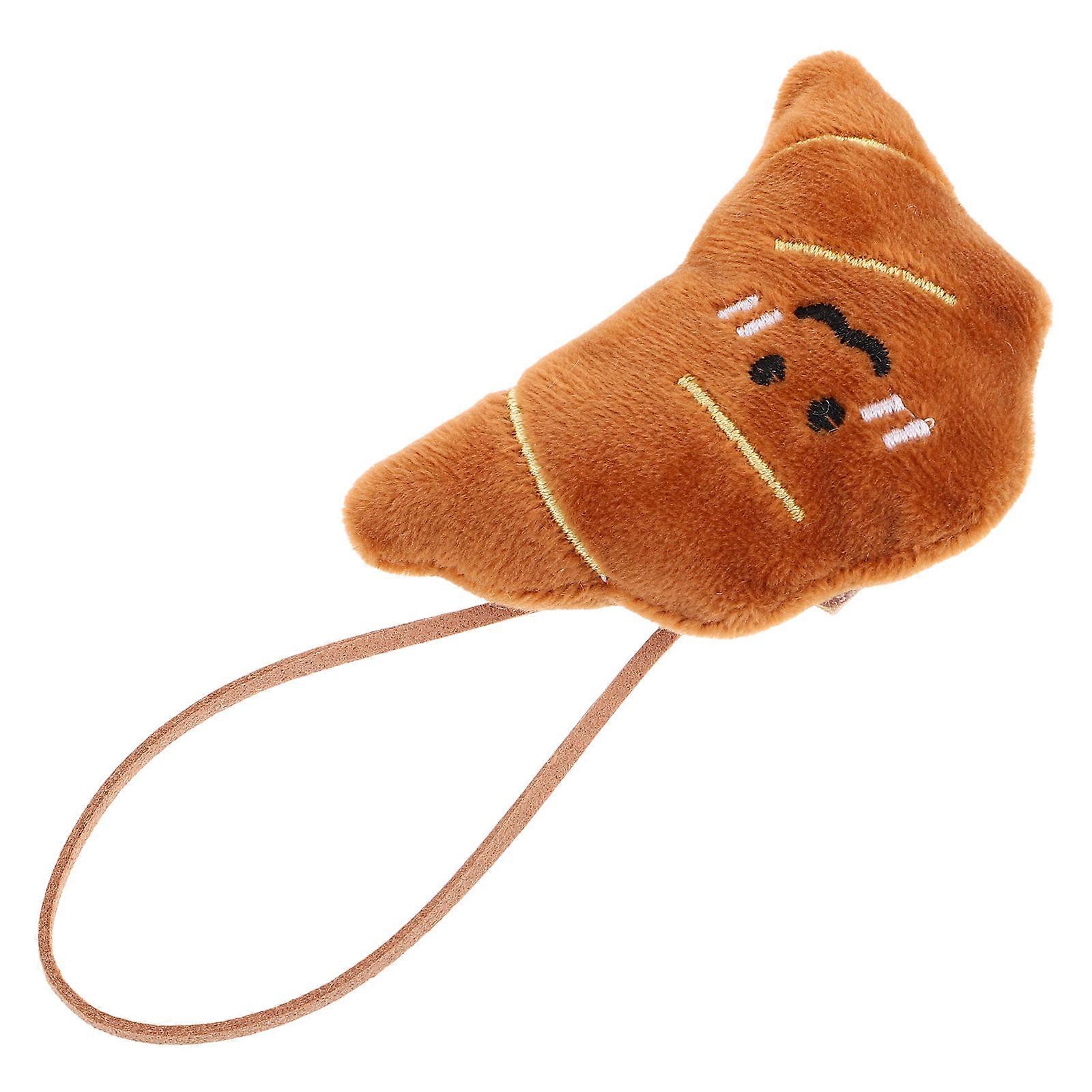 Croissant Bread Bag Charm for Decoration 12Pcs Plush Key Charms for Handbags