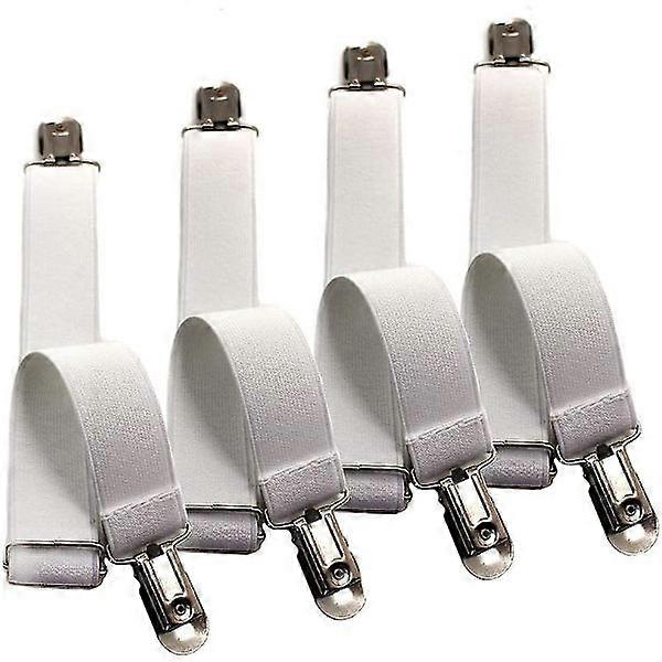 4pcs/set Extend 60cm-200cm Adjustable Bed Sheet Holder Straps Under Sofa, Sheet Fastener Bdj06d