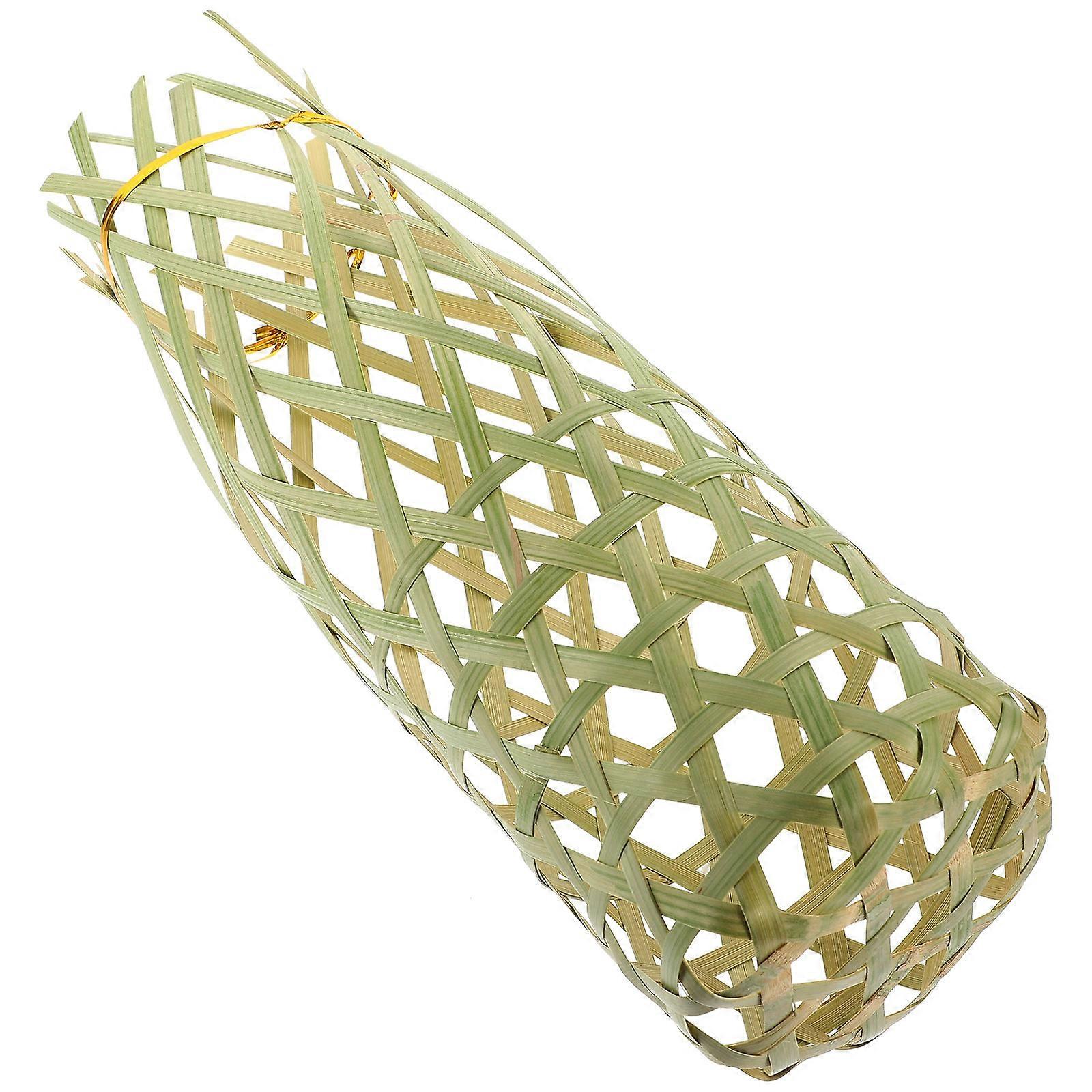 Green Bamboo Lamp Shade for Home Use Durable Plastic Easy Install Replacement Lampshade 10.5 Inch