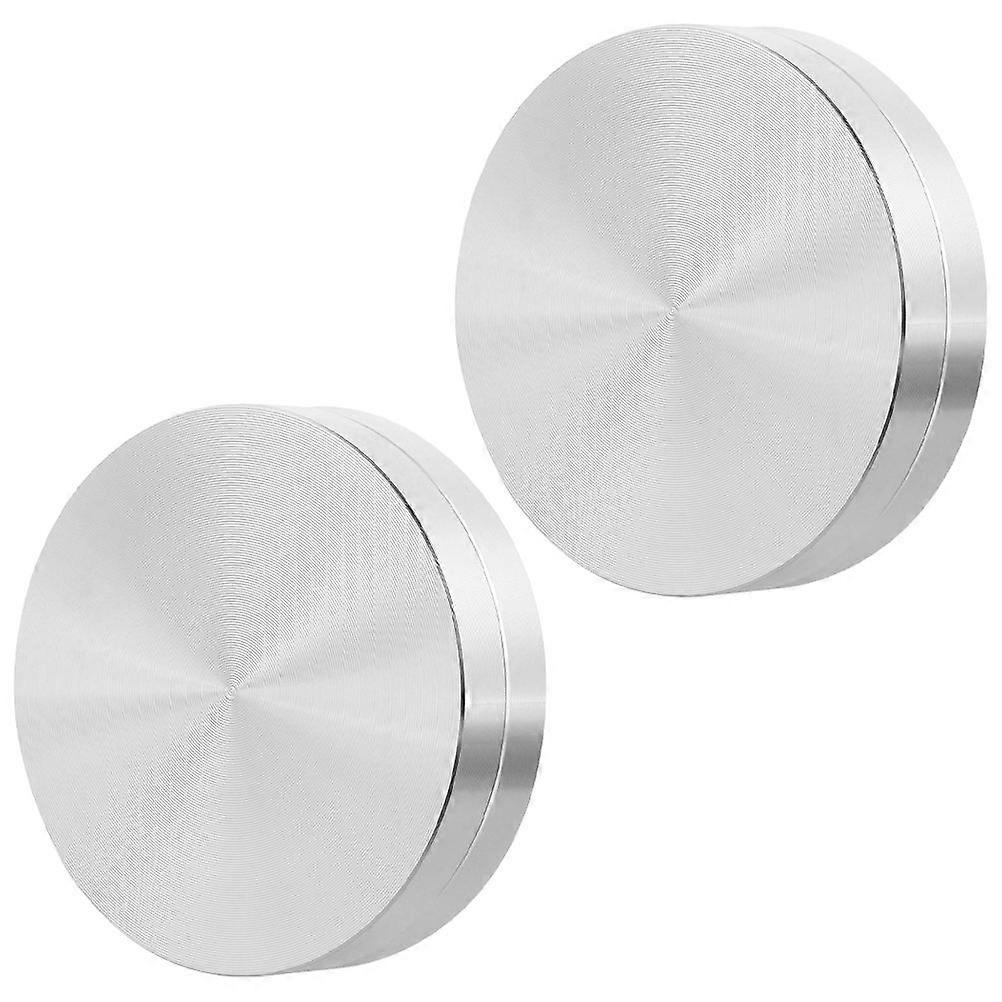 2pcs Rotating Turntable Bearing Tray Base Aluminum Alloy Cake Stand Axle for Baking, Display, and Decorating – Stable, Non Shake Design, Smooth