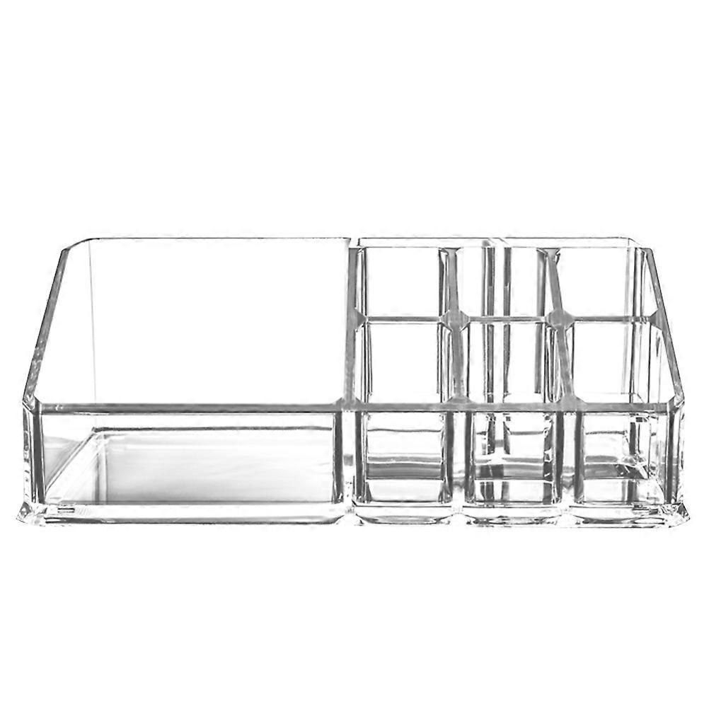 Transparent Makeup Brush Storage Rack with 3 Compartments for Lipsticks and Creams Material