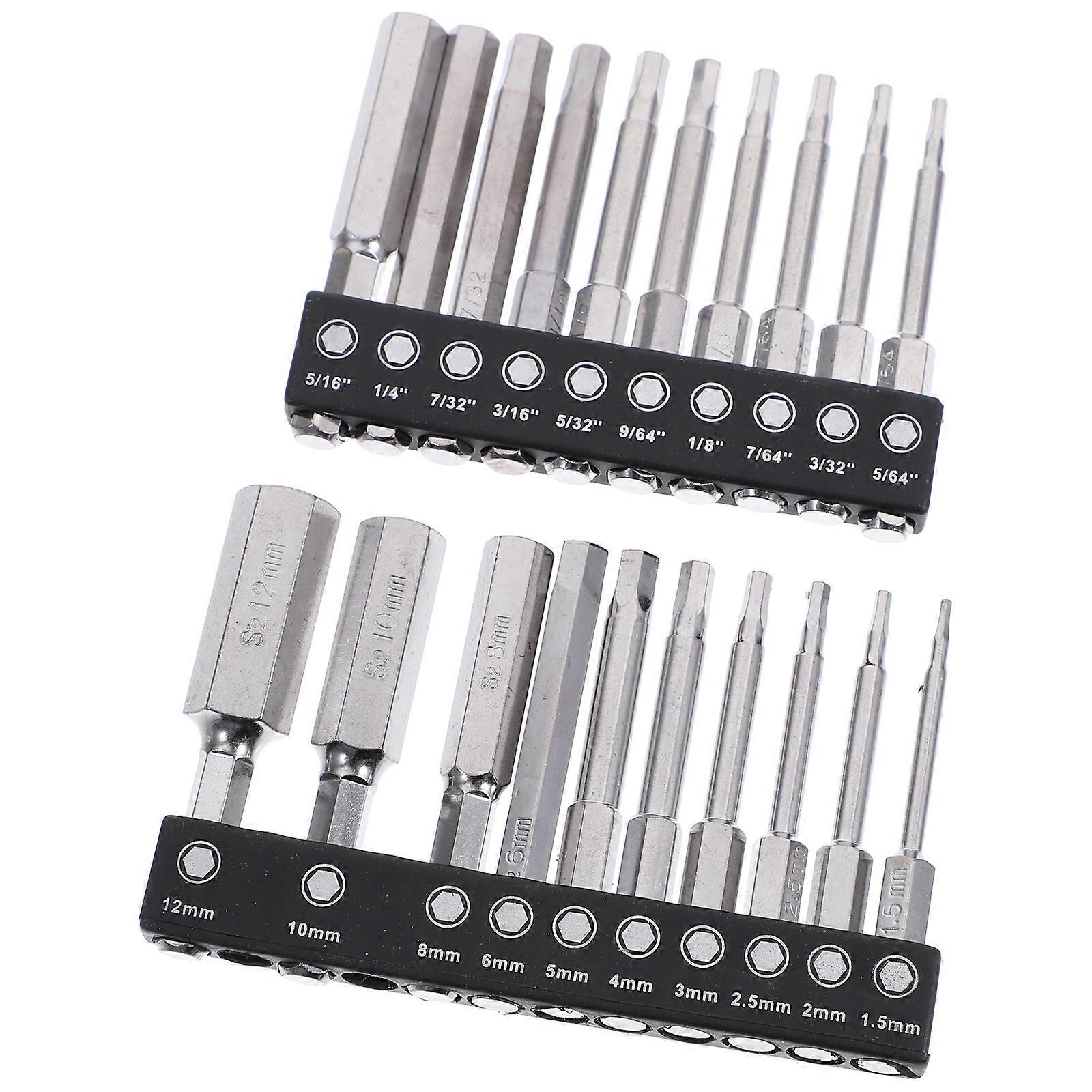 Torque Bit Set 20Pcs For Electric Screwdrivers And Hand Screwdrivers Rust-proof Surface Hexagonal Functionality