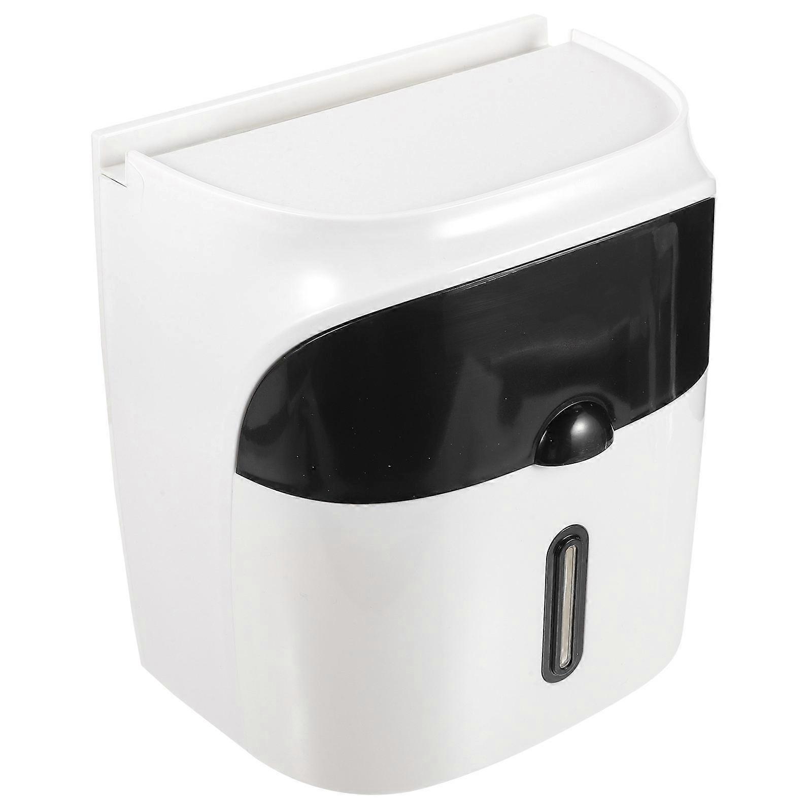 Tissue Box Holder With Drawer For Home Office Grey Convenient Storage 1 Set