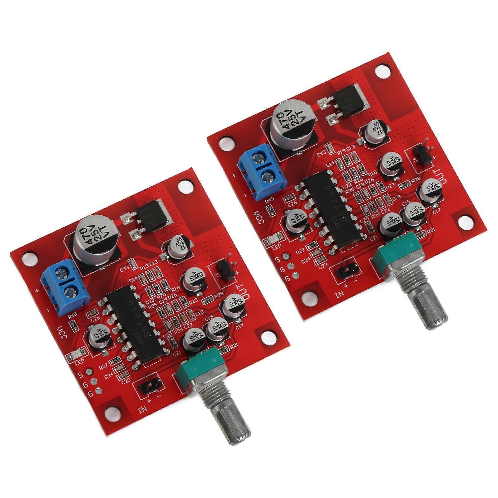 2Pcs Microphone Reverb Board Without Preamplifier Amplifier Funtion DC6‑15V Reverberation Board Module 