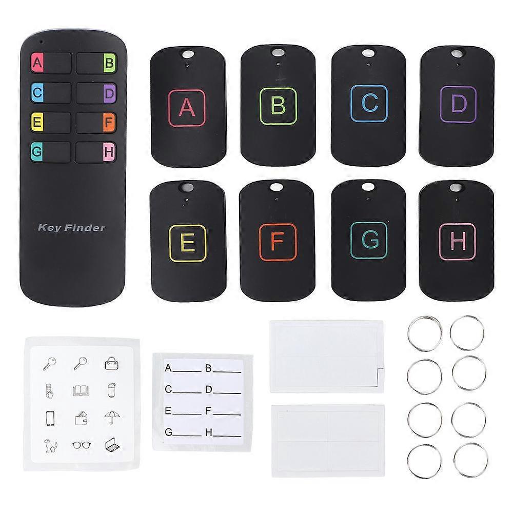Wireless Key Finder with 8 Receivers, 75-85dB Sound Alarm for Wallets, Phones, Pets