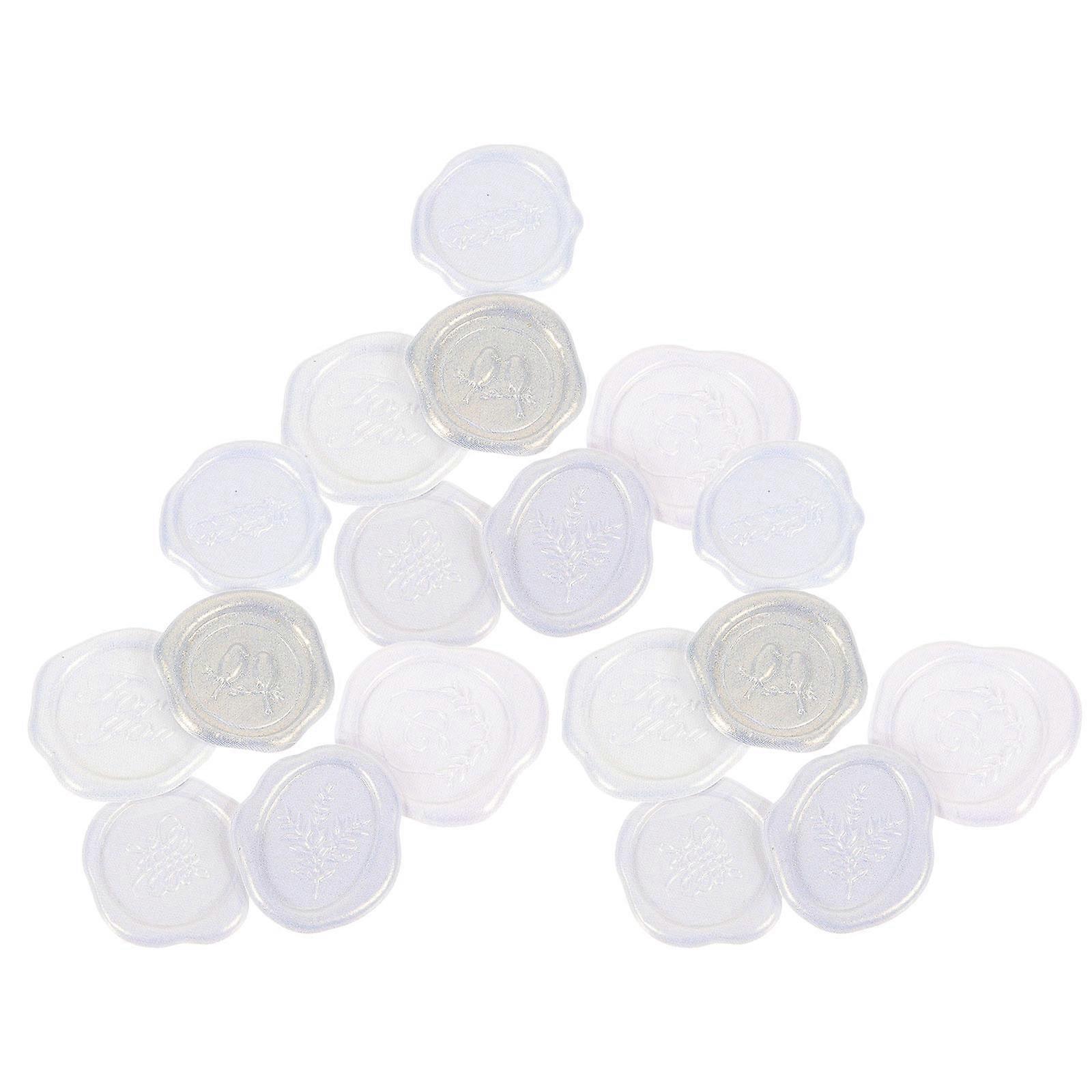 Retro Style 18Pcs Wax Seal Stickers Square Shape Self-Adhesive Sealing Stickers For Crafts