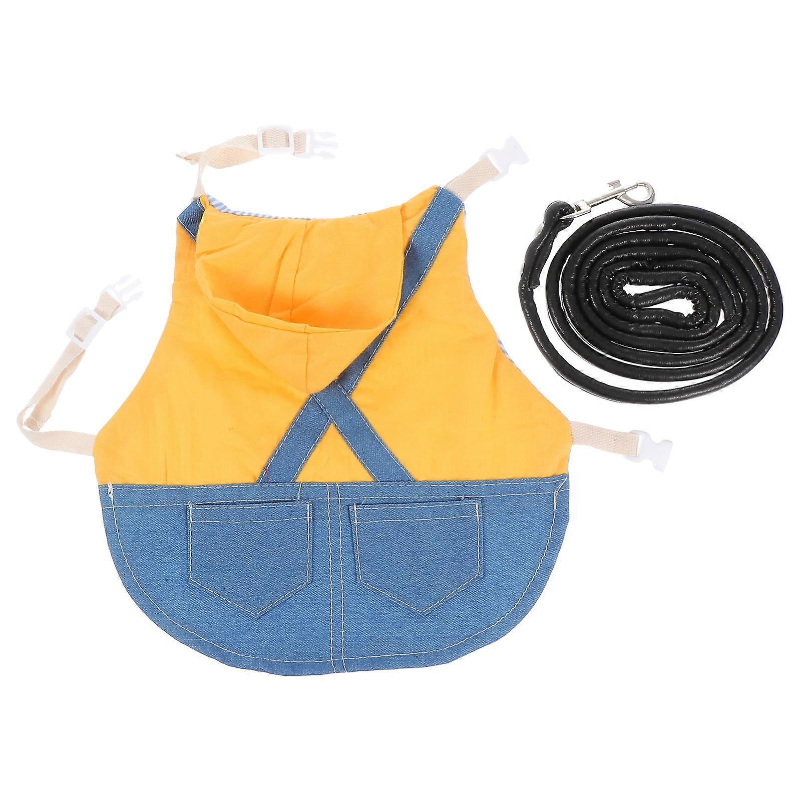 Cute Rabbit Harness with Leash – Comfortable Bunny Costume for Outdoor Adventures, Special Occasions & Photo Sessions – Stylish Pet Wear, Yellow
