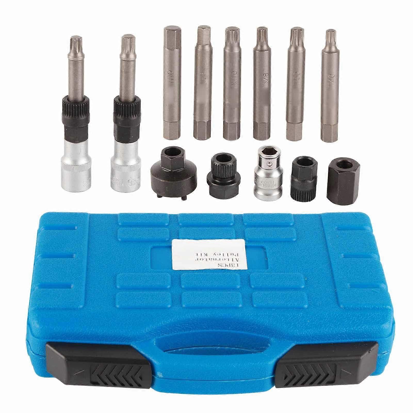 13 Pcs Freewheel Removal Tool Kit for Alternator OAD OWC Pulleys
