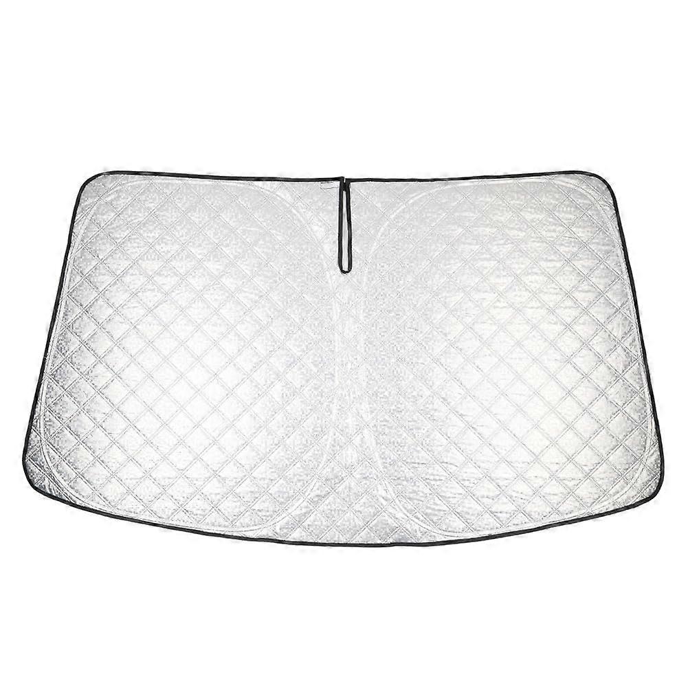 1 piece foldable sunshade for windshield with custom aluminum coating, cotton and Oxford fabric for CX5 20132016