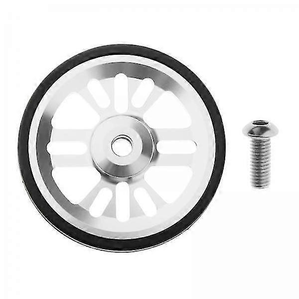2xEasy Wheel Bicycle Modification Easywheel for Folding Bike Silver