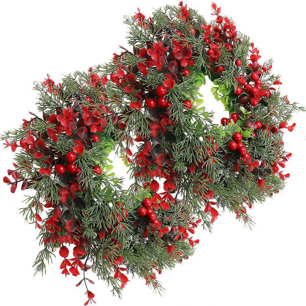 Simulation Christmas Garland Ornament For Featuring A Round Shape In Assorted Colors 2Pcs