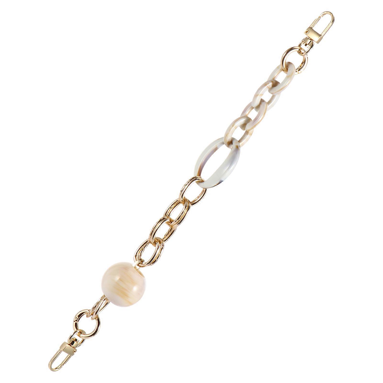 Decorative Bag Chain Replacement Strap Retro Style Handbag Accessory Beige 1Pack