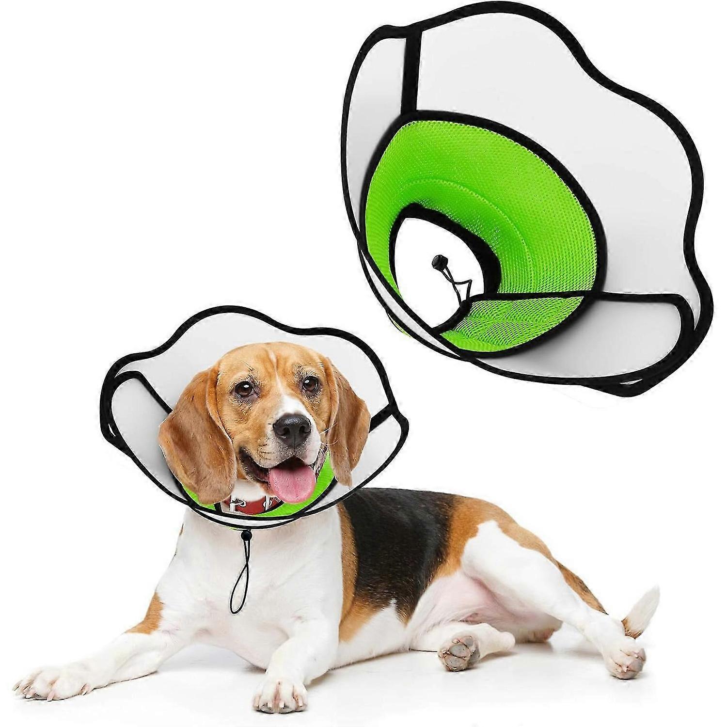 Dog & Cat Cone Recovery Collars, Elizabethan Cones After Surgery Soft, Adjustable Mesh Breathable An