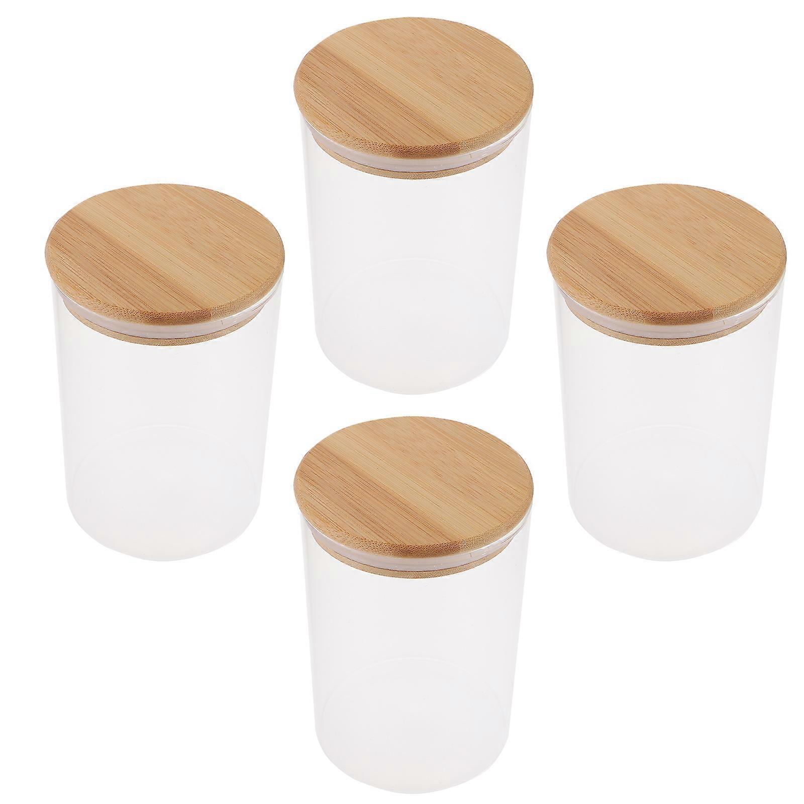 Transparent Glass Canisters Multi-Function Candy Jars For Households High-End Design Storage