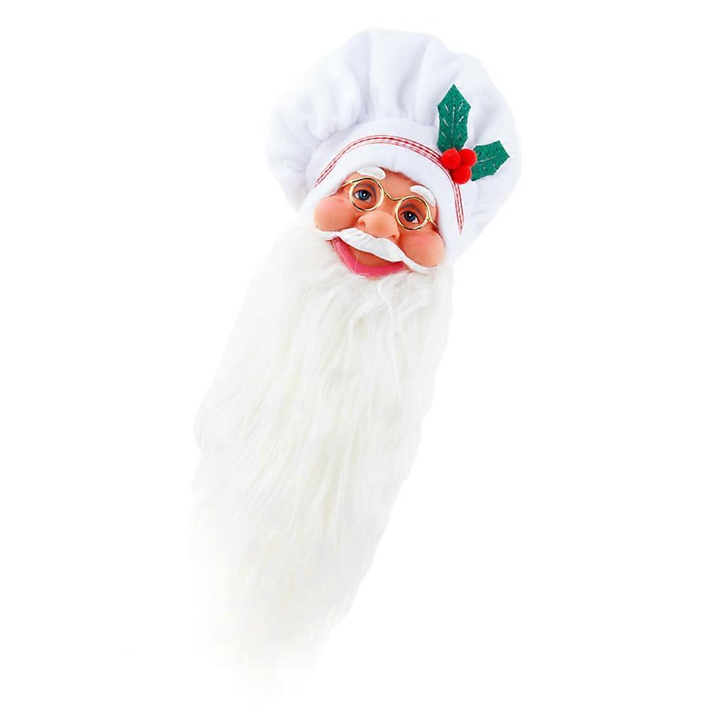 Festive Cover with Santa Head Design for Holiday Decor, Bar, Restaurant Display and Gift Presentation