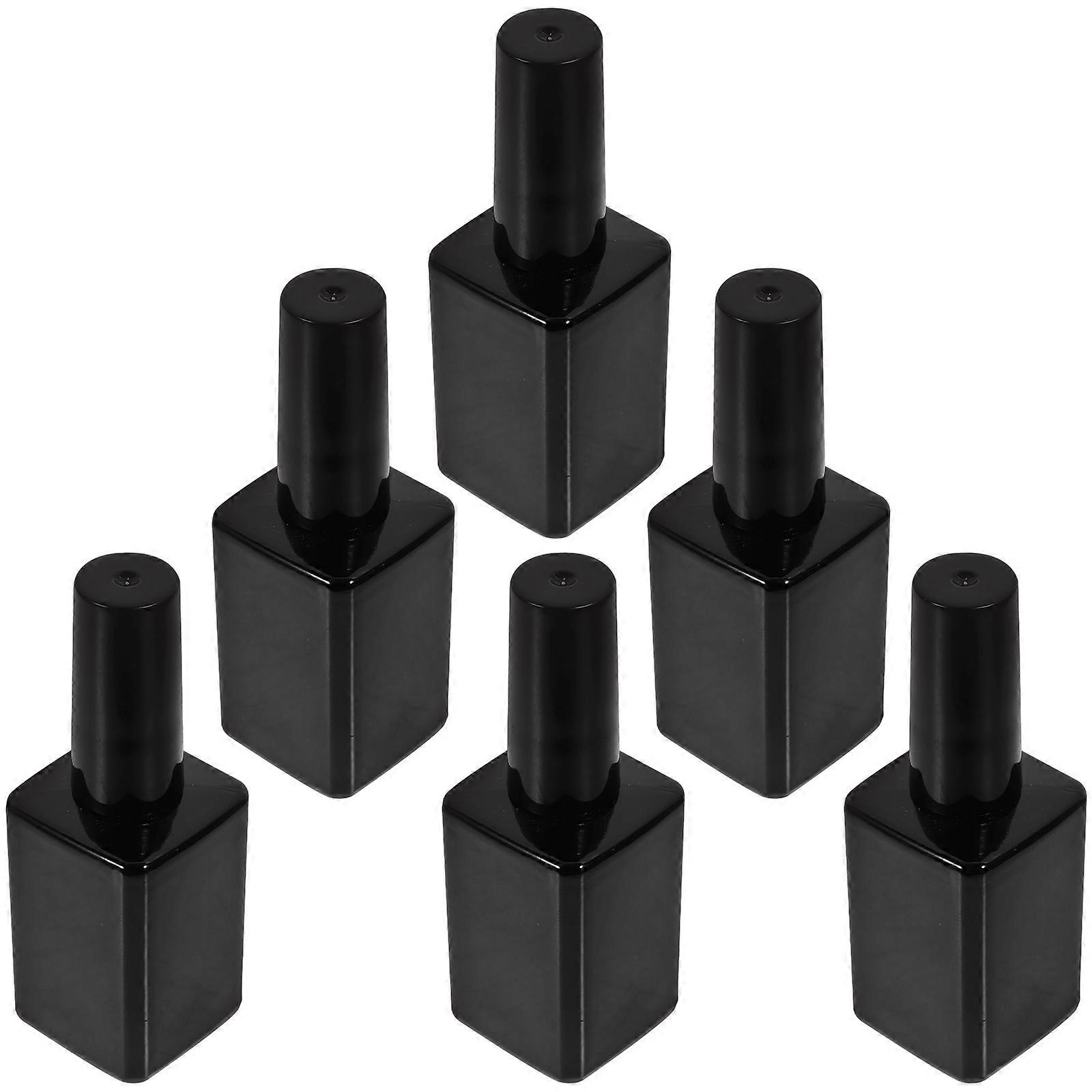6 pcs Empty Glass Nail Polish Bottles with Brush Gel Polish Small Bottles
