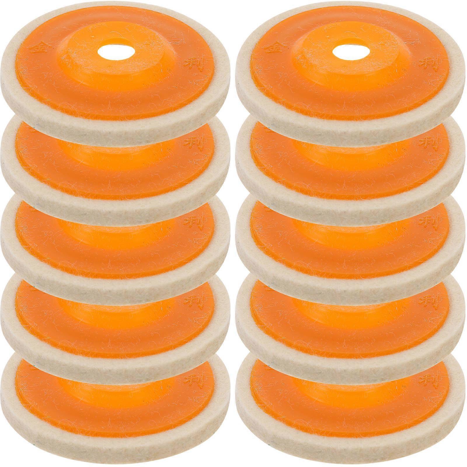 Felt Polishing Wheels Polishing Wheel Discs Suitable For Automotive Polishing 10Set Round Wool Buffing