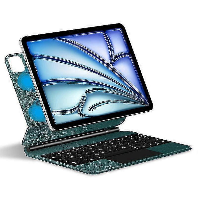 Pour iPad Air 13 (2024) (M2) Boîtier magnétique flottant Clavier Bluetooth avec trackpad multi-touch 2025
