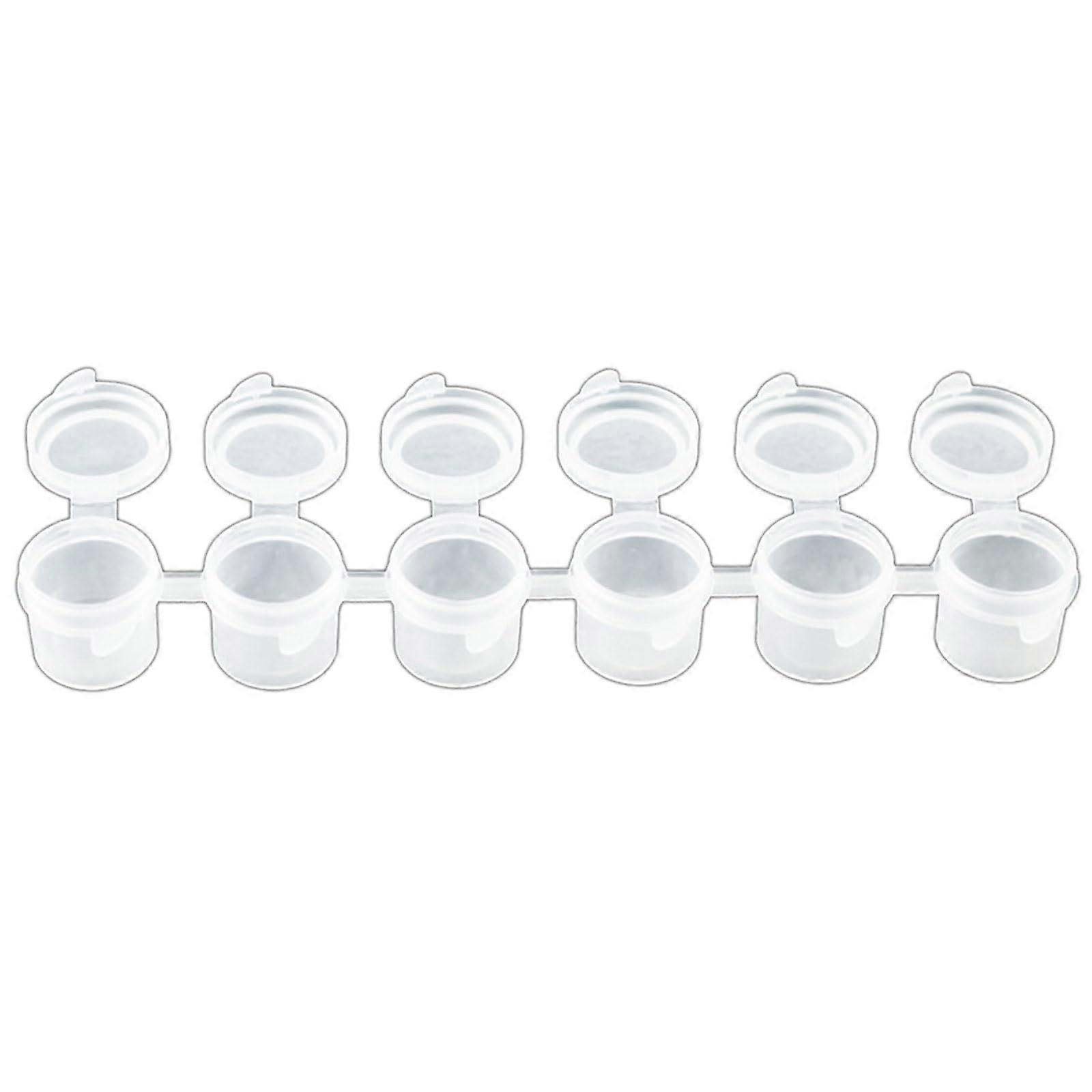Empty Paint Strips With Lid, 5 mL Paint Container, Tight-Fitting Lid, 6/8 Strips