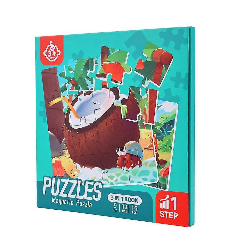 Magnetic Puzzle Book for Kids Educational Toy Craft Kit Early Learning