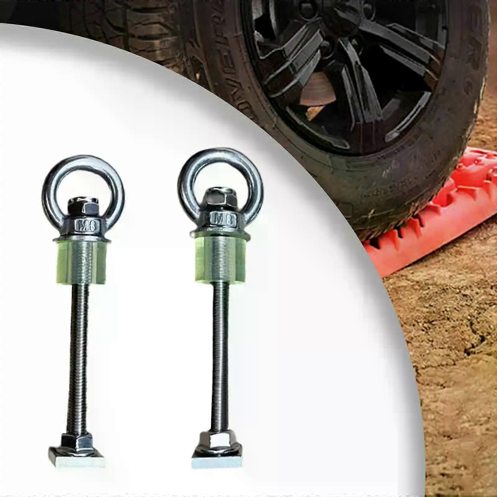 2x Generic Recovery Traction Board Mount Fixed Bolts Easy Installation High Performance M8 T Track Bolts Roof Rack T Bolts