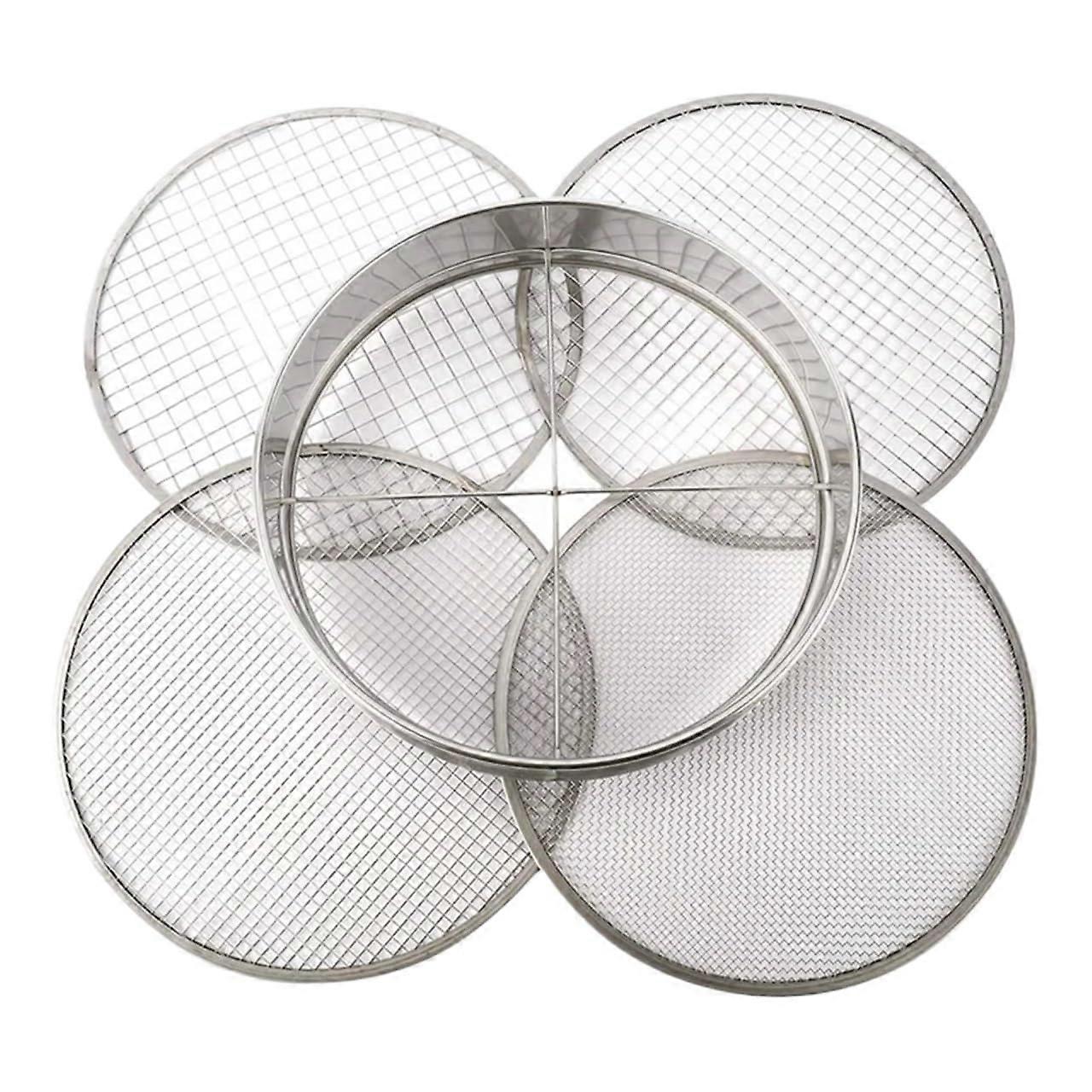 Garden Strainers - Stainless Steel Potting Soil Mesh Filter Set with 4 Sizes (1/8", 1/4", 3/8", 1/2") for Gardening
